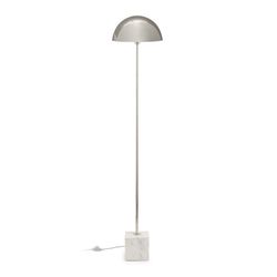 Stehlampe aus weißem Marmor und vernickeltem Metall, 30x15x150 cm