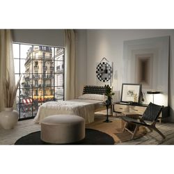 Gold/Black Metal Floor Lamp, 29x24x163cm