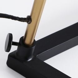 Lámpara de pie de metal en negro y bronce, 30 x 27 x 150 cm | Orbe