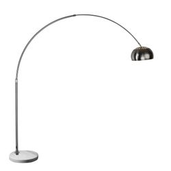 Staande lamp van metaal en marmer in wit, 180 x 38 x 214 cm | Ar