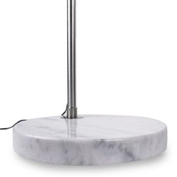 Staande lamp van metaal en marmer in wit, 180 x 38 x 214 cm | Ar