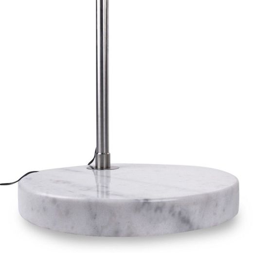 Staande lamp van metaal en marmer in wit, 180 x 38 x 214 cm | Ar