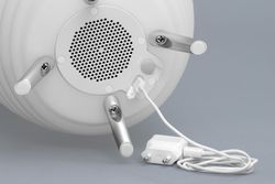 Lampadaire en polypropylène blanc avec Bluetooth, Ø31.7x56.3 cm