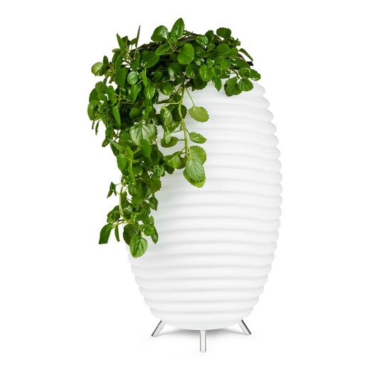 Lampadaire en polypropylène blanc avec Bluetooth, Ø31.7x56.3 cm