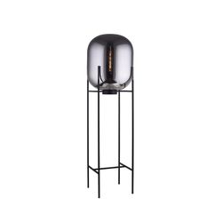 Gray glass floor lamp, 46x150 cm