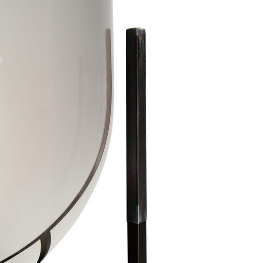 Lámpara de pie de vidrio gris, 46x150 cm