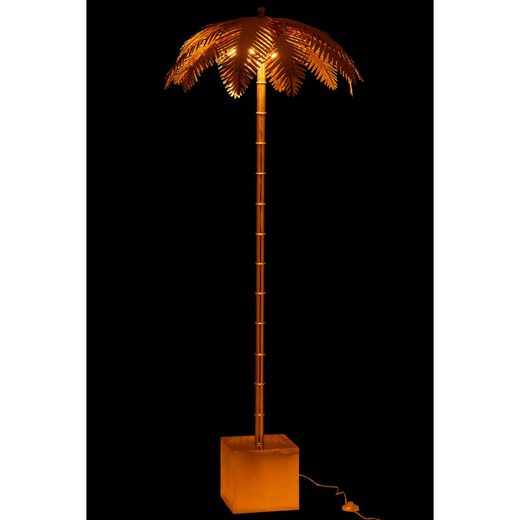 Floor Lamp Coconut Leaves Steel Gold