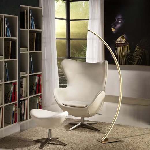 Lampadaire Arcus Or Led Métal, 20x62x150cm