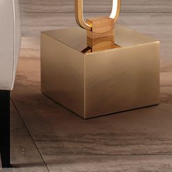 Led Metal Floor Lamp Colette Rose Gold, 18x18x147cm