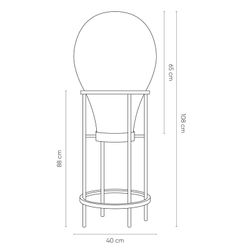 Stehleuchte mod. Hatann-smoky D40-H108