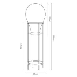 Lampa podłogowa mod. Hatann -smoky D50-H158