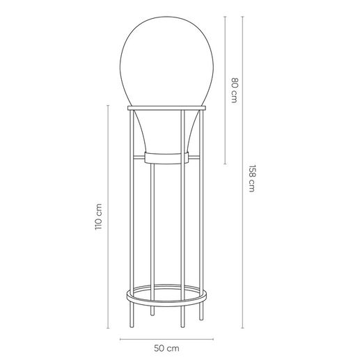 Lampa podłogowa mod. Hatann -smoky D50-H158