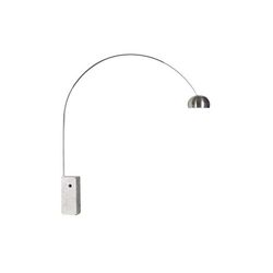 New Arc Big Floor Lamp in Silver Metal, 32x230x230 cm