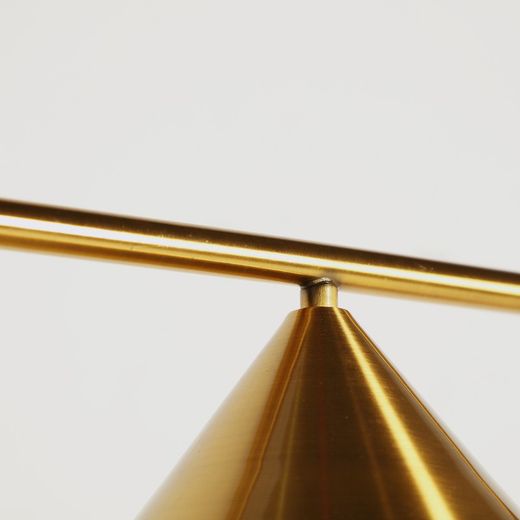 Φωτιστικό δαπέδου από σίδερο και μάρμαρο σε χρυσό και λευκό, 30 x 36 x 154 cm | Pickie