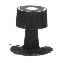 Lampe de table avec tissu noir, 25x25x38 cm