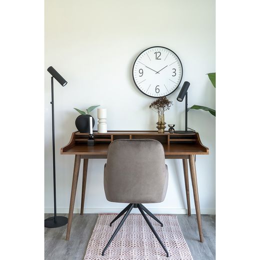 Lampe de table en acier noir, 20 x 20 x 47 cm | Paris