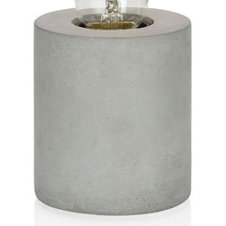Lampe de table en ciment gris, 8 x 8 x 9 cm