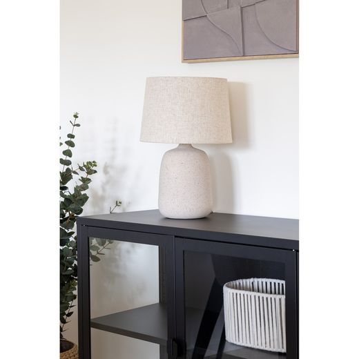 Lampe de table en céramique sable, 30 x 30 x 46 cm | petite ferme