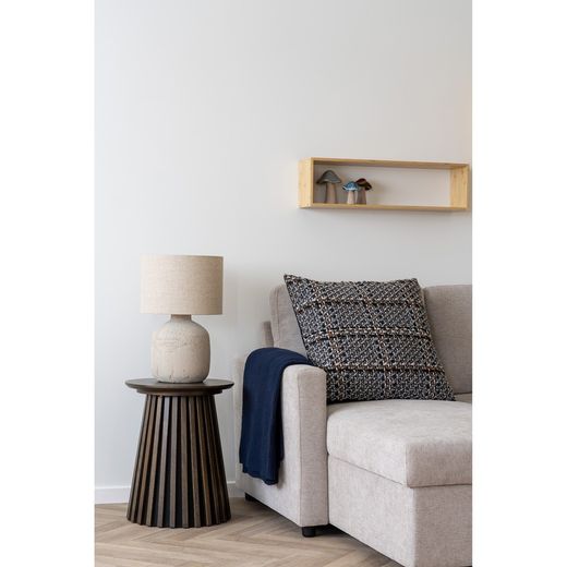 Keramische tafellamp in steenkleur, 30 x 30 x 46,5 cm | Bilby