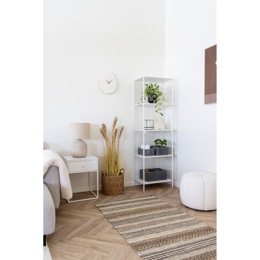 Keramische tafellamp in steenkleur, 30 x 30 x 46,5 cm | Bilby