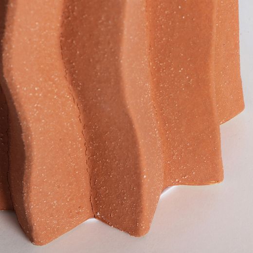 Lámpara de sobremesa de cerámica en terracota, 33 x 33 x 100 cm | Nilo