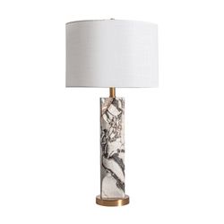 Lampada da tavolo in ferro bianco, 40 x 40 x 75 cm