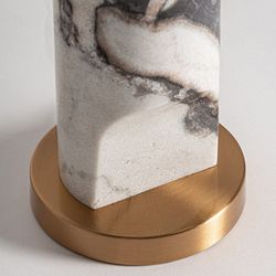 Lampada da tavolo in ferro bianco, 40 x 40 x 75 cm