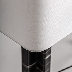 Lampe de table en fer noir, 34 x 34 x 80 cm