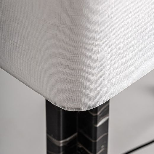 Lampe de table en fer noir, 34 x 34 x 80 cm