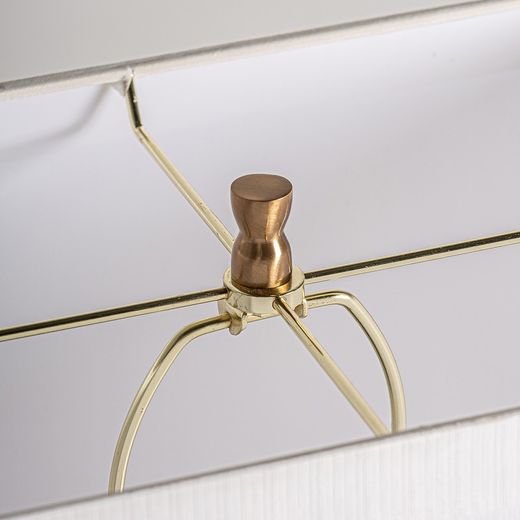 Lampe de table en fer noir, 42 x 25 x 68 cm