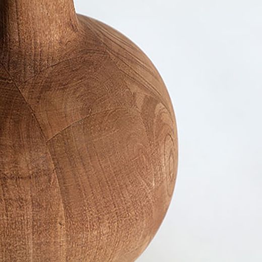 Lampe de table en bois de manguier et jute naturel et marron clair, 25 x 25 x 110 cm | Fille