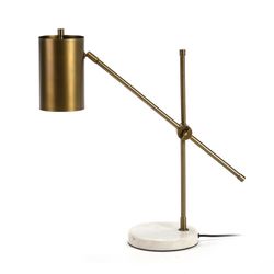 Lampe de table en marbre blanc, 66x16x75 cm