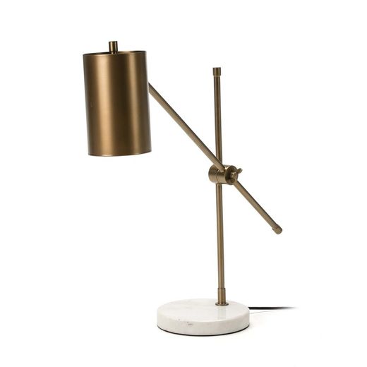 Lampe de table en marbre blanc, 66x16x75 cm