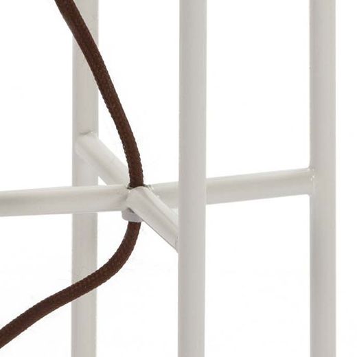 Table lamp in gold and white metal, 15x15x46 cm