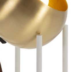 Table lamp in gold and white metal, 15x15x46 cm