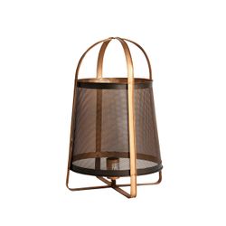 Lámpara de sobremesa de metal en dorado, 32 x 32 x 49 cm | Haide