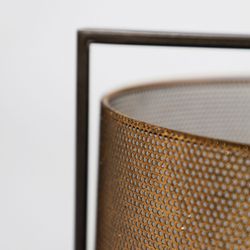 Lámpara de sobremesa de metal en dorado y negro, 25 x 25 x 41 cm | Haimie