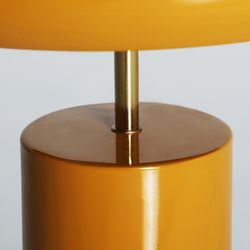 Lámpara de sobremesa de metal en mostaza, 40 x 40 x 60 cm | Zalk