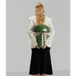 Lámpara de sobremesa de metal en verde oscuro y dorado, 34 x 34 x 49 cm | Arosa