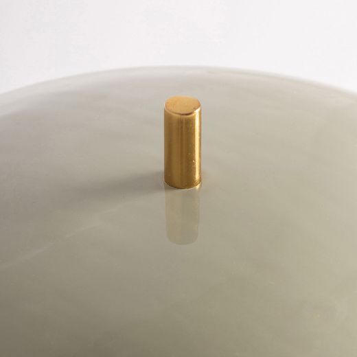 Lámpara de sobremesa de metal en verde y dorado, 34 x 34 x 49 cm | Arosa