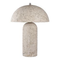 Lampe de table en papier mâché gris pierre, 36,5 x 36,5 x 49,5 cm | Astley