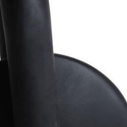 Lámpara de sobremesa de resina y rafia en negro y beige, 27 x 27 x 67 cm | Orel