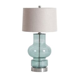 Natural glass table lamp, 40 x 40 x 75 cm