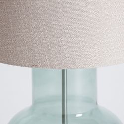 Natural glass table lamp, 40 x 40 x 75 cm