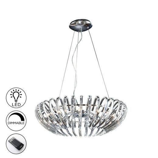 Lampa sufitowa 12 lampek z metalu i szkła Ariadna, Ø66x22cm