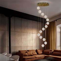 Ceiling Lamp with 14 lights Led Austral, Ø50x300cm