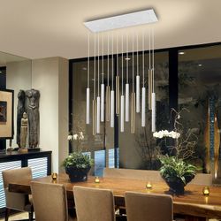 Ceiling Lamp 14 lights Led Metal Varas Gold / Black, 82x25x40cm