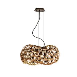 Plafonnier Narisa en Métal Plaqué Or Rose 5 lumières, Ø47x26cm