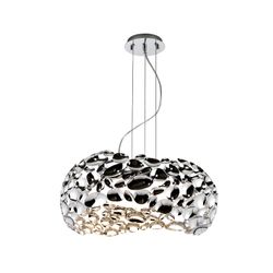 Narisa Silver Metal Ceiling Lamp with 5 lights, Ø47x26cm