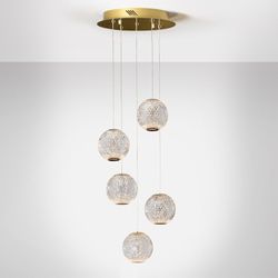 Ceiling Lamp 5 lights Led Austral, Ø32x100cm